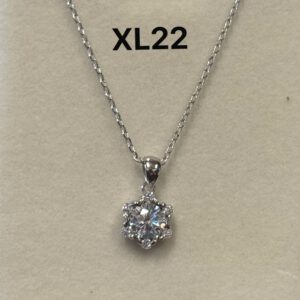 XL22 1CT Sterling Silver S925 Moissanite Diamond